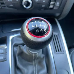 For Audi A3 S3 8P A4 S4 B5 A5 8T A6 C5 A8 Q5 8R 6 Speed Car Manual Gear Shift Knob Lever Stick Handle Transmission Lever Shifter