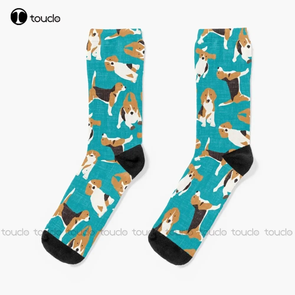 

Синие носки Beagle Scatter, забавные носки для женщин, подарок на День Благодарения, Рождество, Новый год, унисекс, для взрослых, подростков, молодежные носки, носки на заказ