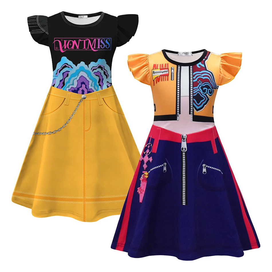 

Костюм для косплея в стиле фэнтези для девочек, праздничное платье принцессы с развевающимися рукавами, праздничное платье ведьмы, охотник на Рождество, карнавал, сценический наряд