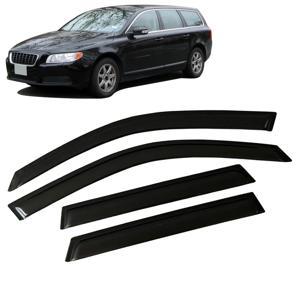 Window Visor for VOLVO XC70 2008 2009 2010 2011 2012 2013 2014 2015 2016 Weathershied Door Visor Wind Sun Rain Guards Side