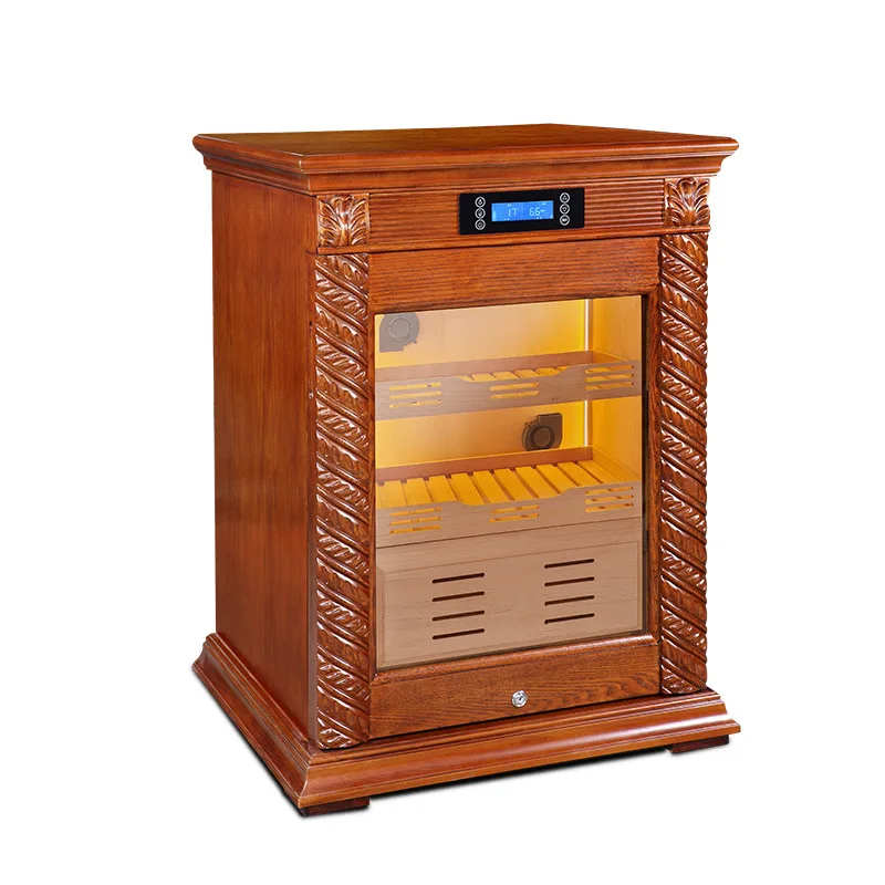 Cedar wood cigar cabinet Solid wood constant temperature and humidity humidification cabinet