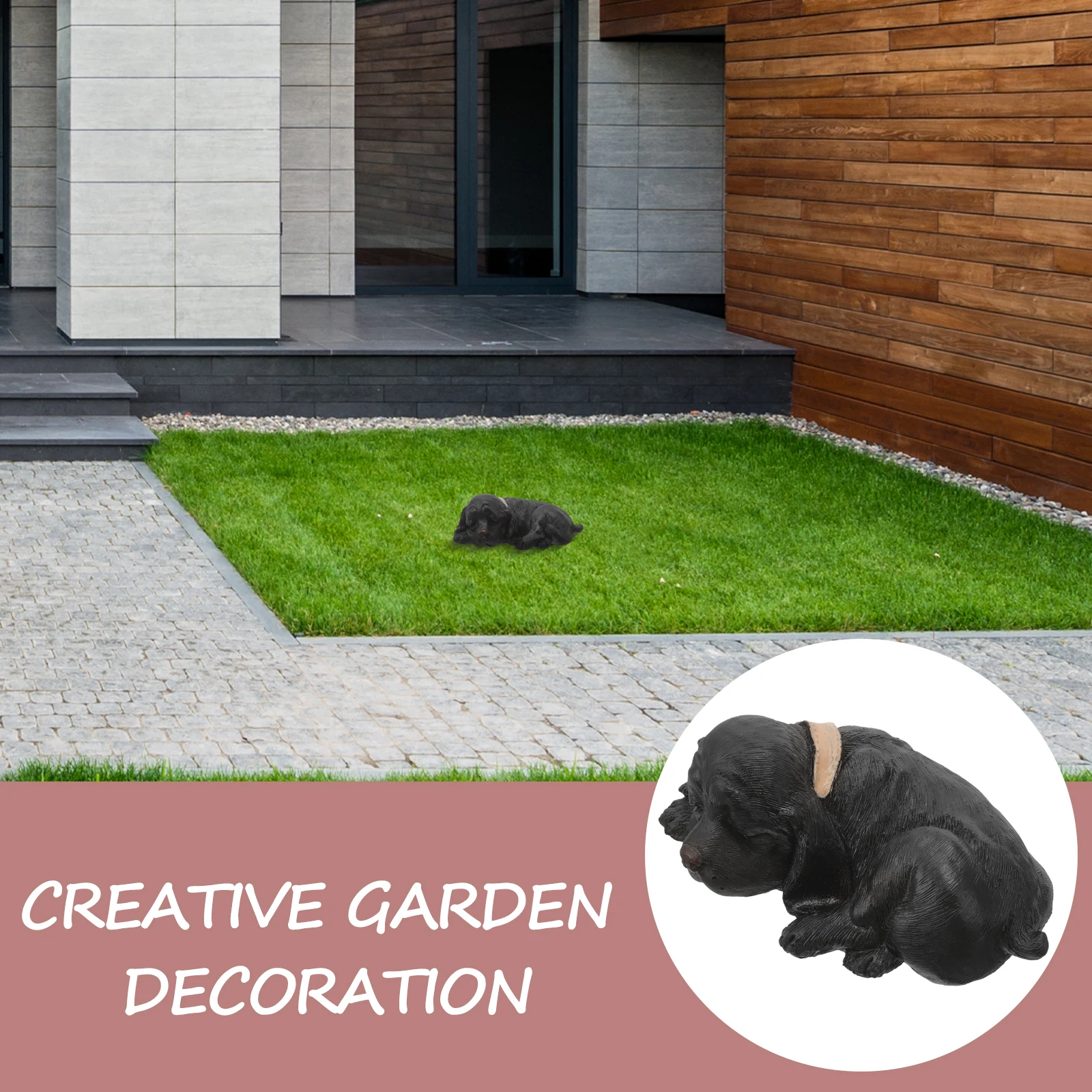 جرو حديقة مفتاح مخفي في الهواء الطلق مقلد مظهر صندوق تخزين الزخرفية وهمية نظرة ساحة مفتاح حامل للمفاتيح الغيار #1