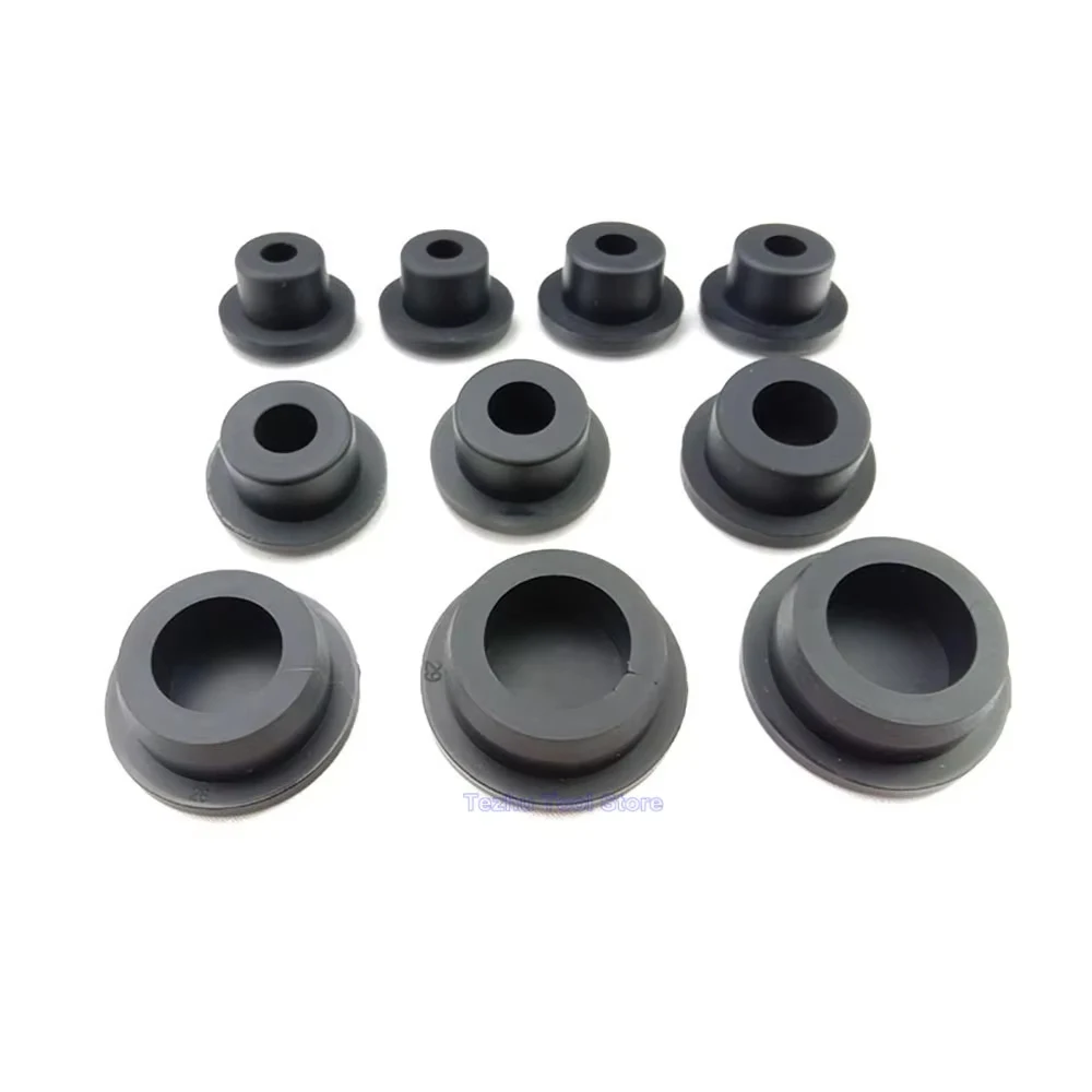 6.8mm-201.5mm Zwart T Type Siliconen Rubber Plug Seal Stopper Gat Eindkappen Inserts Waterdicht Schokabsorberend