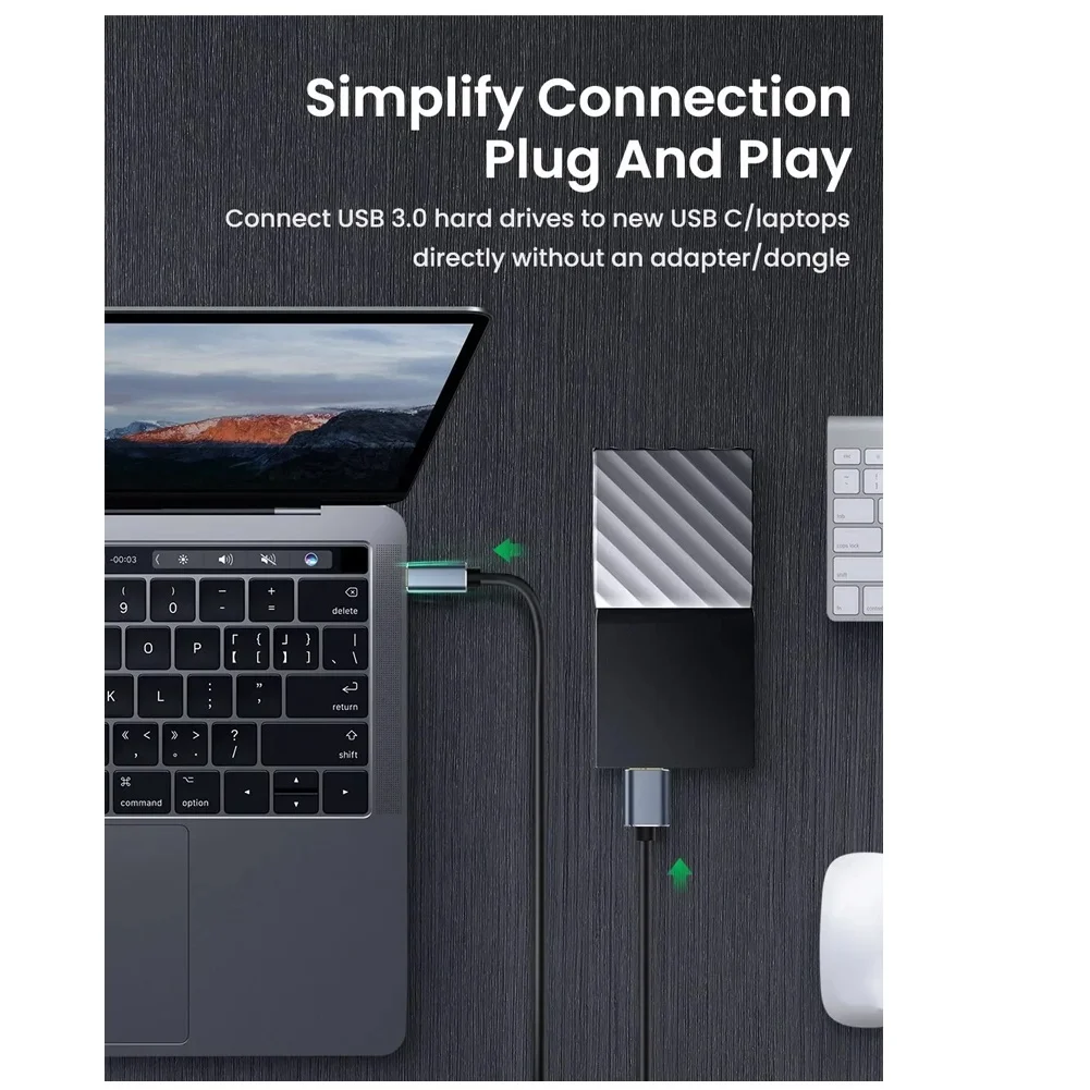 Улучшенный кабель ADEGBO TypeC к Micro-USB 3.0, 5 Гбит/с, 5 А, шнур для быстрой зарядки, B