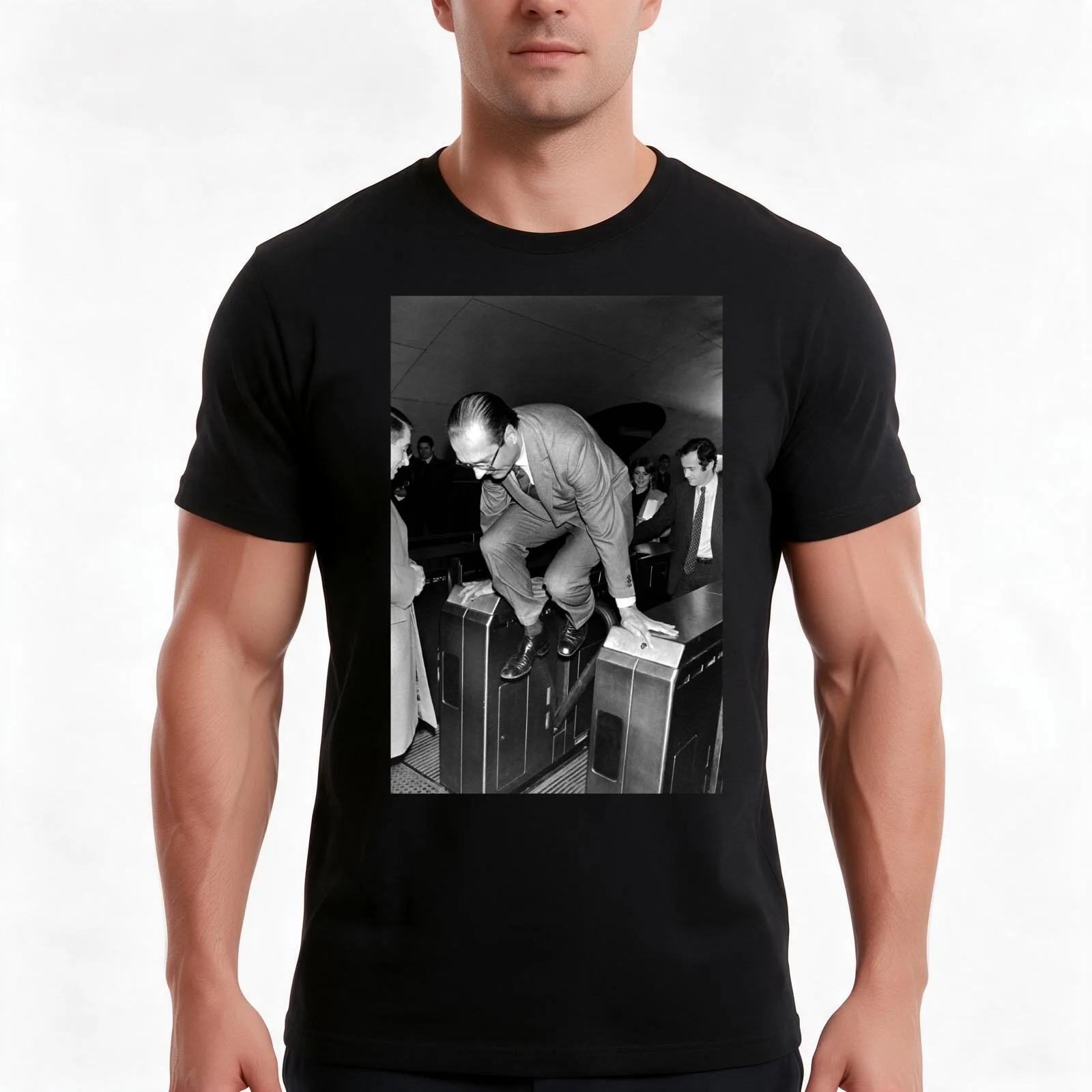 Chirac T-Shirt, Summer Casual Cotton Tee, Oversized Streetwear Tops, Vintage Graphic Print, Loose Fit Short Sleeve, 100% Cotton