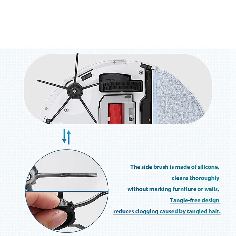 HEPAフィルター付きサイドブラシの交換,Xiaomi Roborock s7,t7s,7s plus,掃除ロボット用アクセサリー