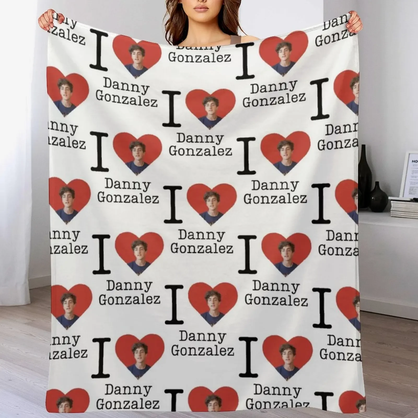 

I love Danny Gonzalez Throw Blanket Shaggy Beautifuls Vintage Large Blankets