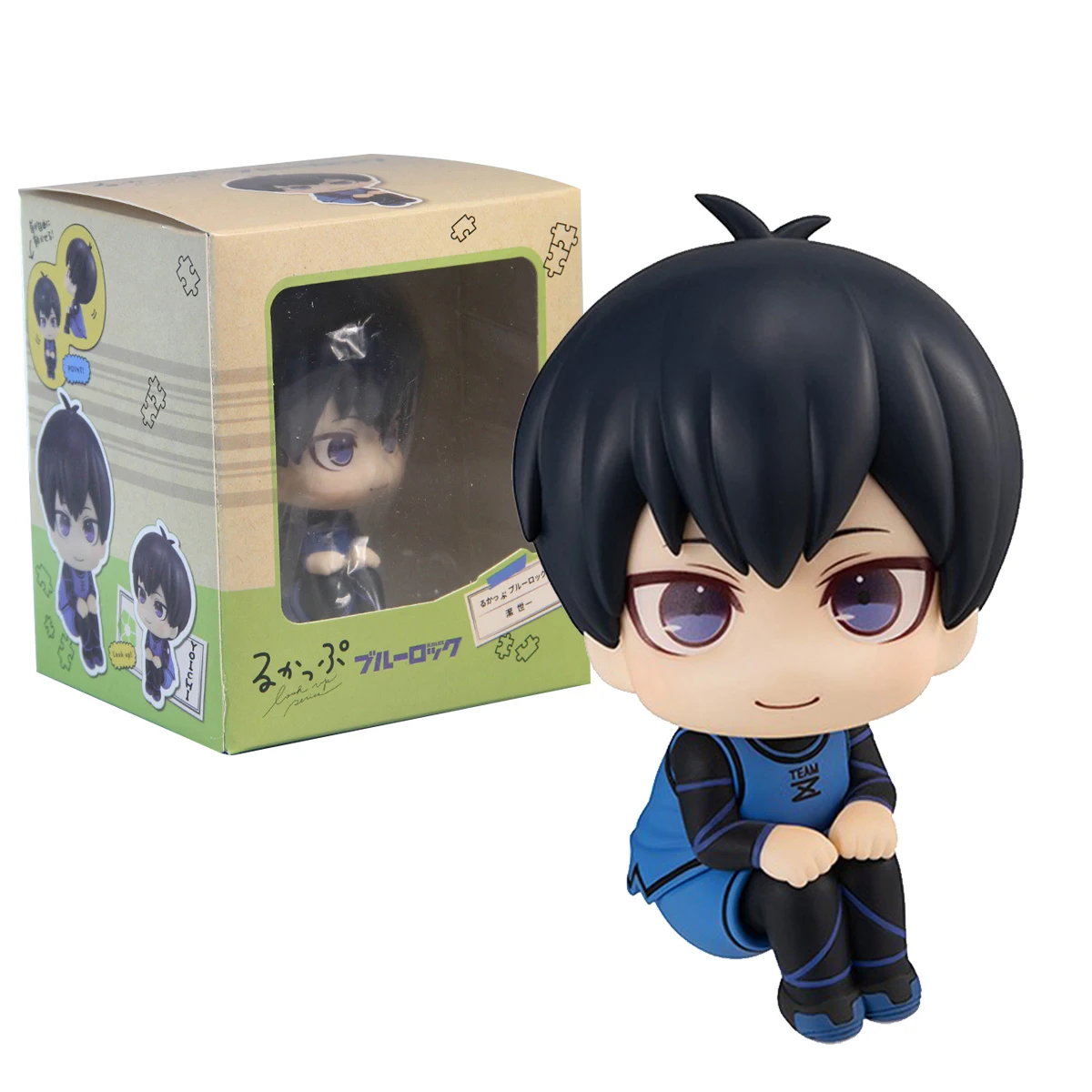 블루 락 애니메이션 피규어, 이사기 요이치 펑 리후이 Q 버전 액션 피규어, 조각상 컬렉션 장식품, PVC 모델 인형 선물 장난감, 12cm