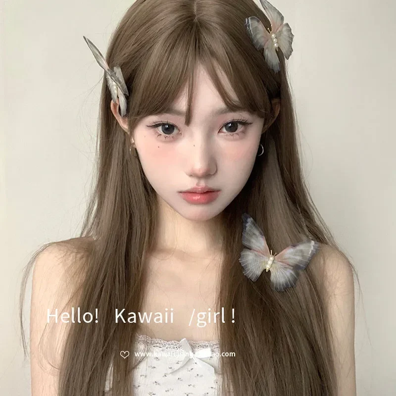 Double Layer Tulle Butterfly Hair Clip Sweet and Super-Fairy Butterfly Fragment Hair Forest Style Bangs Clip Head Decoration