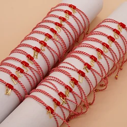 Go2boho Dainty Minimalist Tradition Red White Rope 26 Letter Pendant 2024 Spring Series Trendy March Greek Bracelets for Women