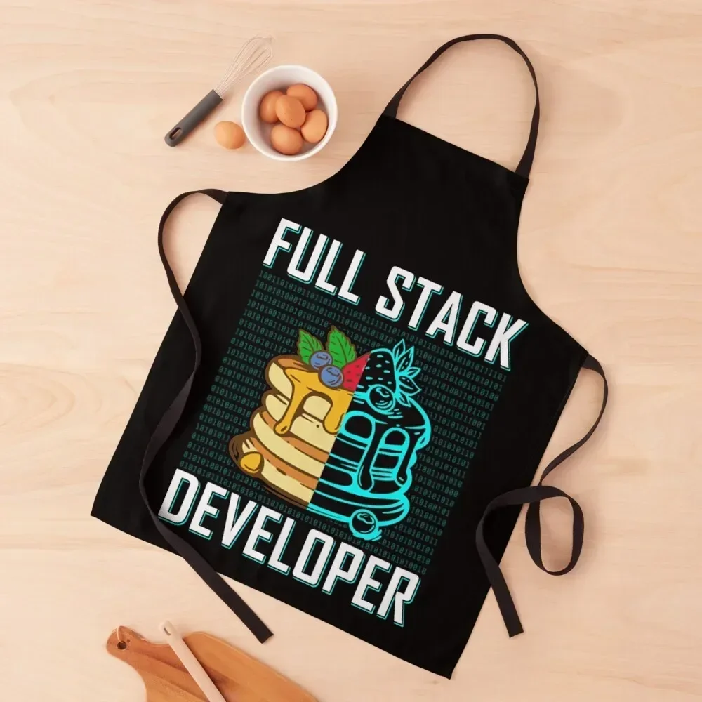 Programming T-ShirtFull Stack Developer Funny Programming Computer Apron Kitchen New year's Women's Home Clothes Dress Apron