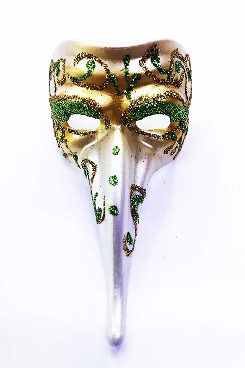 Green color embroidered ceramic material material venetian long mask Magnet