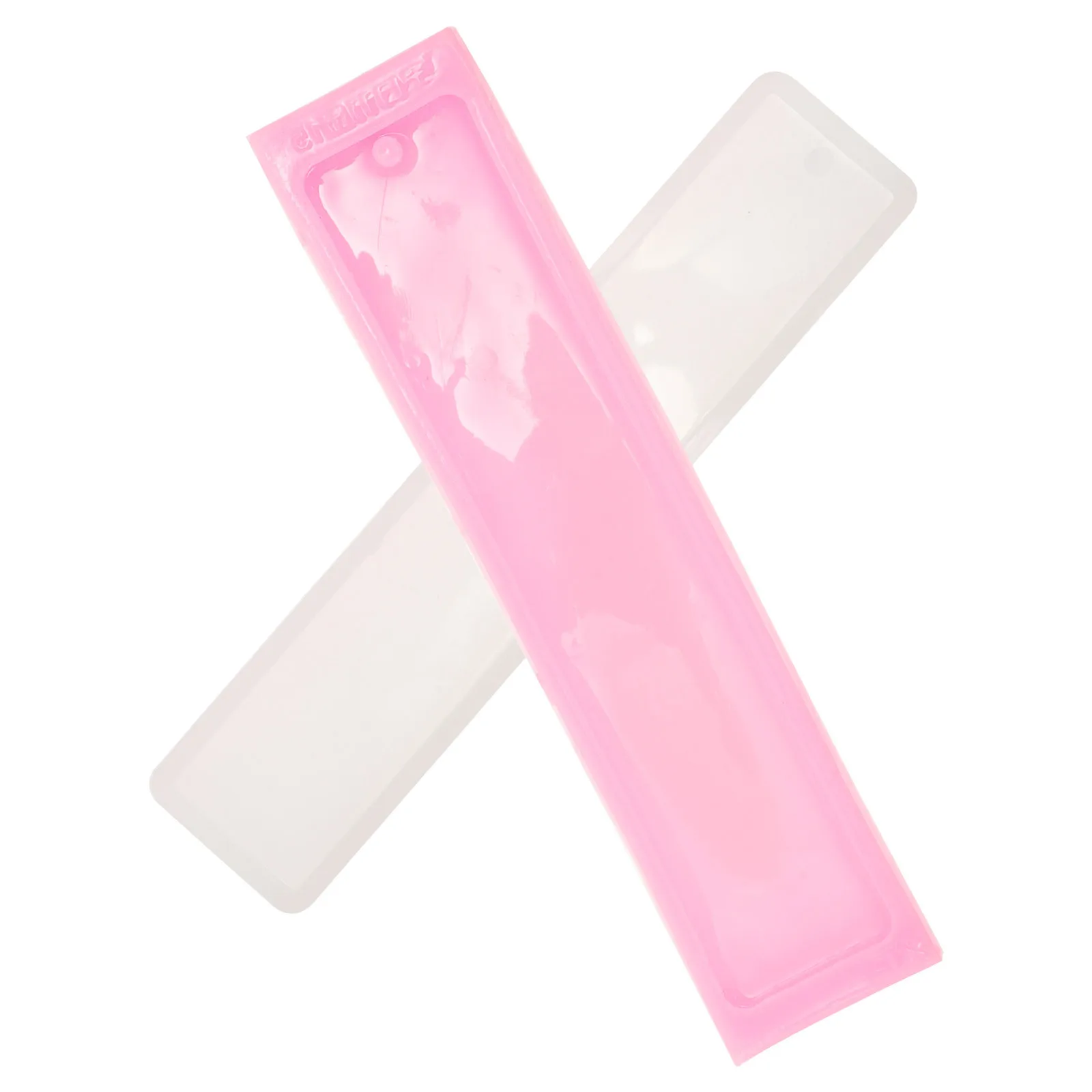 2 قطعة سيليكون لتقوم بها بنفسك قالب الإشارة المرجعية مستطيل أداة بسيطة لصب راتنجات الايبوكسي والإشارات المرجعية اليدوية