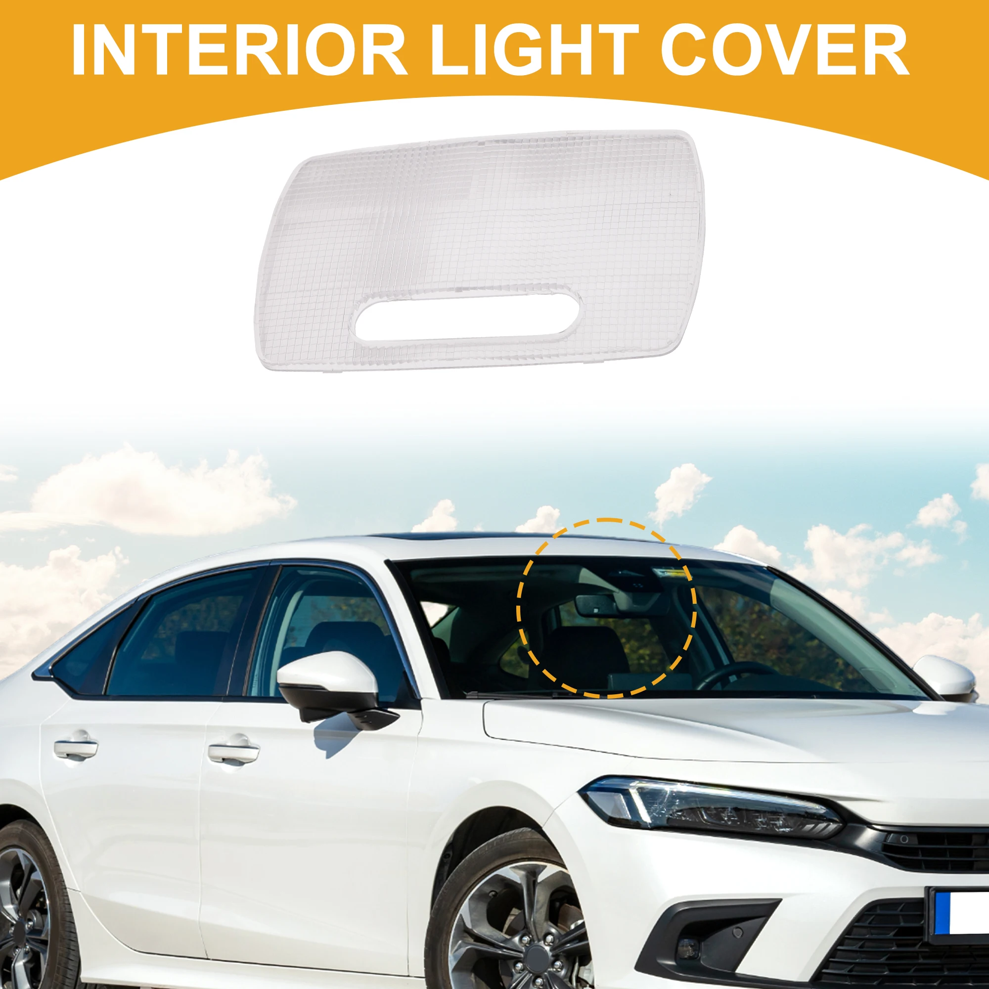 UXCELL Interior Light Cover Car Rear Left Roof Dome Map Reading Light Cover Lamp Lens for Honda Civic 2001-2021