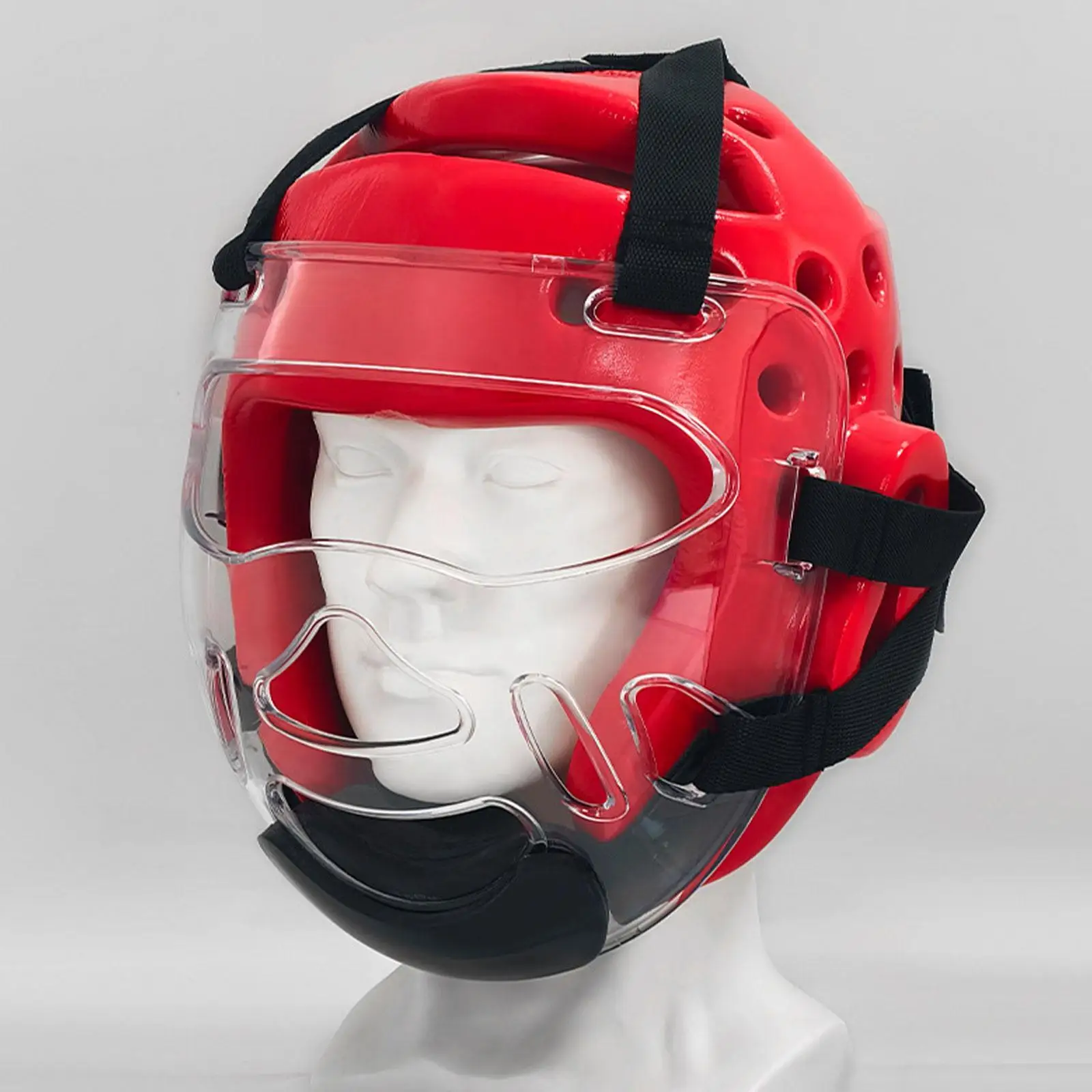Taekwondo Mask Face Shield Clear Ventilated Protector for Child Taekwondo Protection Kit Karate Training view 6