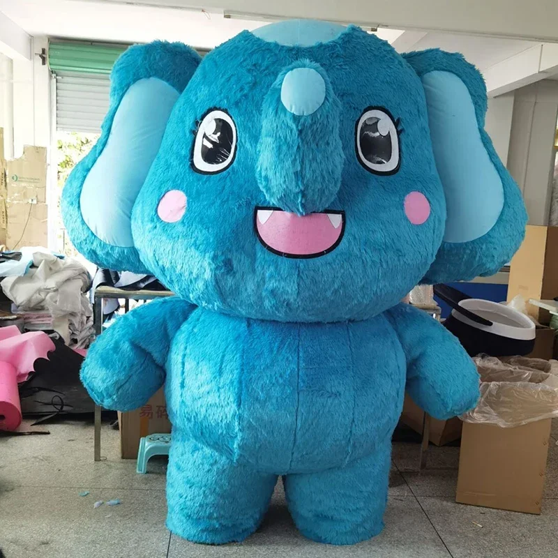 260Cm Opblaasbare Olifant Mascotte Kostuum Reclameceremonie Fancy Dress Party Animal Carnaval Anime Podium Optreden Rekwisieten