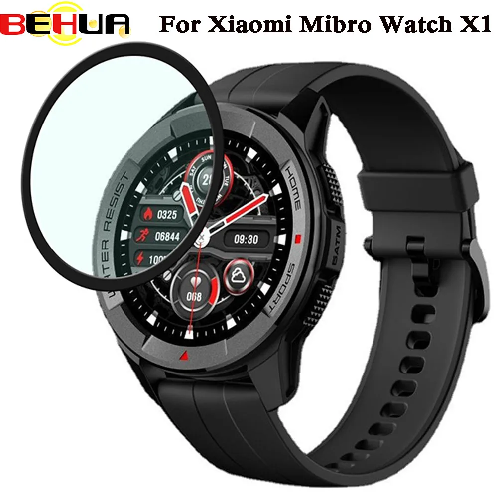 BEHUA 3D Curved Edge Film Full Cover Screen Scratch Proof Protective Films For Xiaomi Mibro Watch X1 Smartwatch Film Accessories