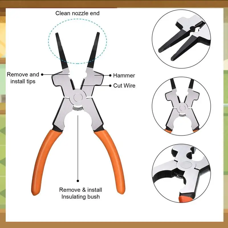 

10 Inch Scratch Wire Brush Slag Removal Tool,8 Inch Welding Plier Plier And 10 Inch Welding Chipping Hammer For Cleaning-BAAX