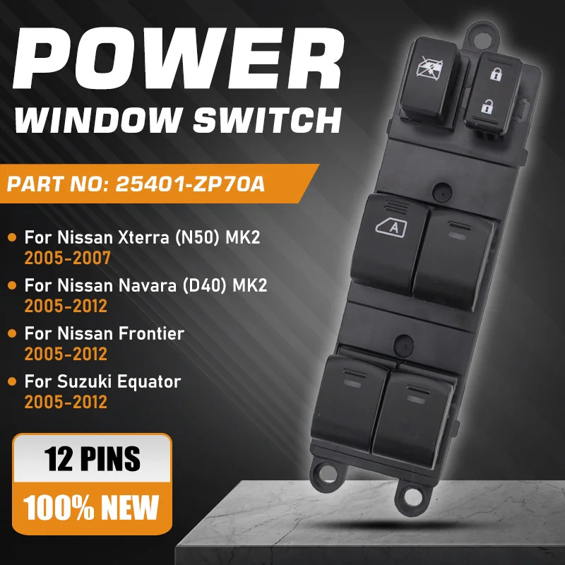 

For Nissan Frontier Suzuki Equator Nissan Navara 2005-2012 Nissan Xterra 2005-2007 Electric Power Master Window Control Switch