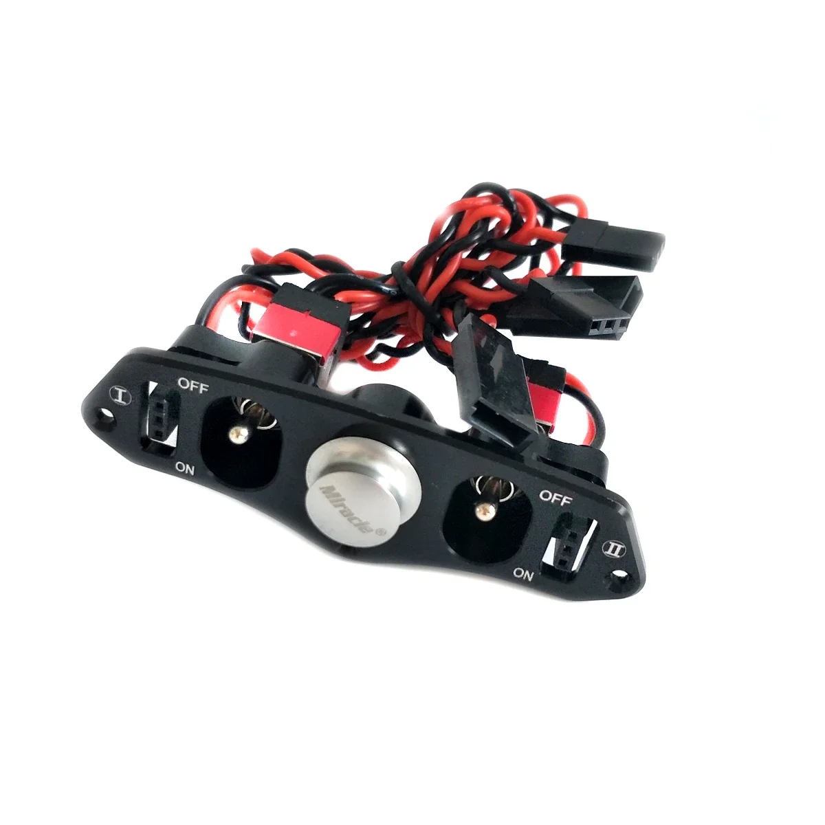 

High Quality Miracle Heavy Duty Metal CNC Alloy Dual Power Switch with Fuel Dot for RC Airplane Boat Model