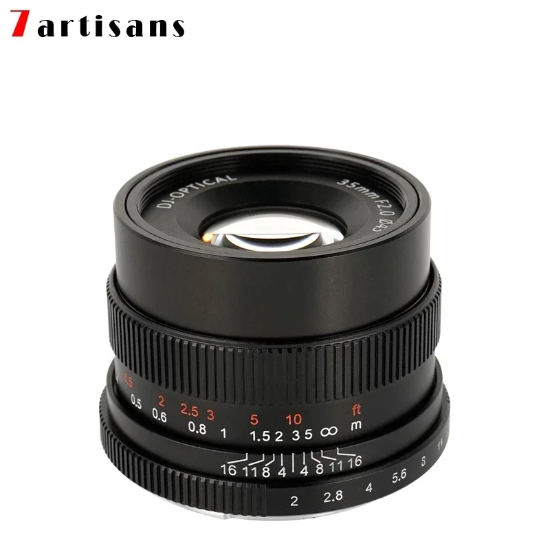 7Artisans 35mm F2.0 Professional Photography Prime Lens Manual Focus Camera Lens for E Mount Cameras