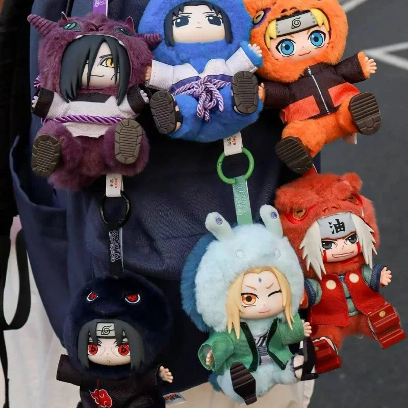 2026 Eaki Naruto Shippuden Beast Party Sitting Series V2 Vinyl Plush toy Anime Kawaii Doll Movable Figure cute room decor Gifts
