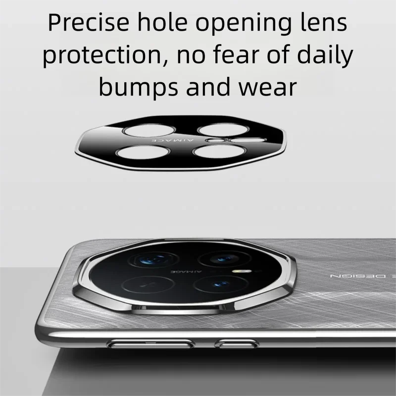 حافظة جلدية نباتية متميزة باللون الذهبي والفضي لهاتف Honor Magic 7 8 Pro غطاء مطلي بالكهرباء مع واقي انقطاع عدسة الكاميرا #5