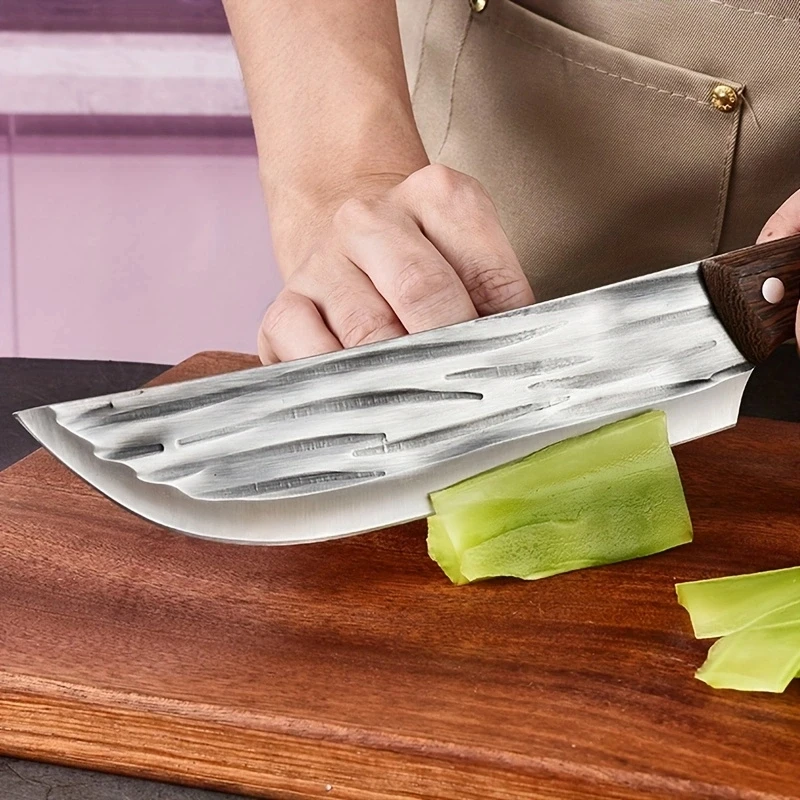 Kitchen Meat Cleaver Forged Chef Knife Fish Cutting Boning Slicing Full Tang Wood Handle Butcher Knife Kitchen Cutter Tools
