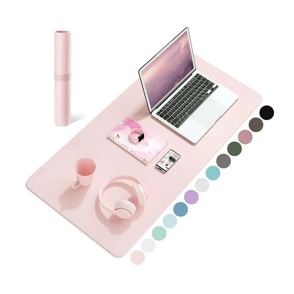 

Multifunctional Dual Side PU Mouse Pad PU Leather Large Size Table Cover Dirt Resistant Non-Slip Desk Blotter Home