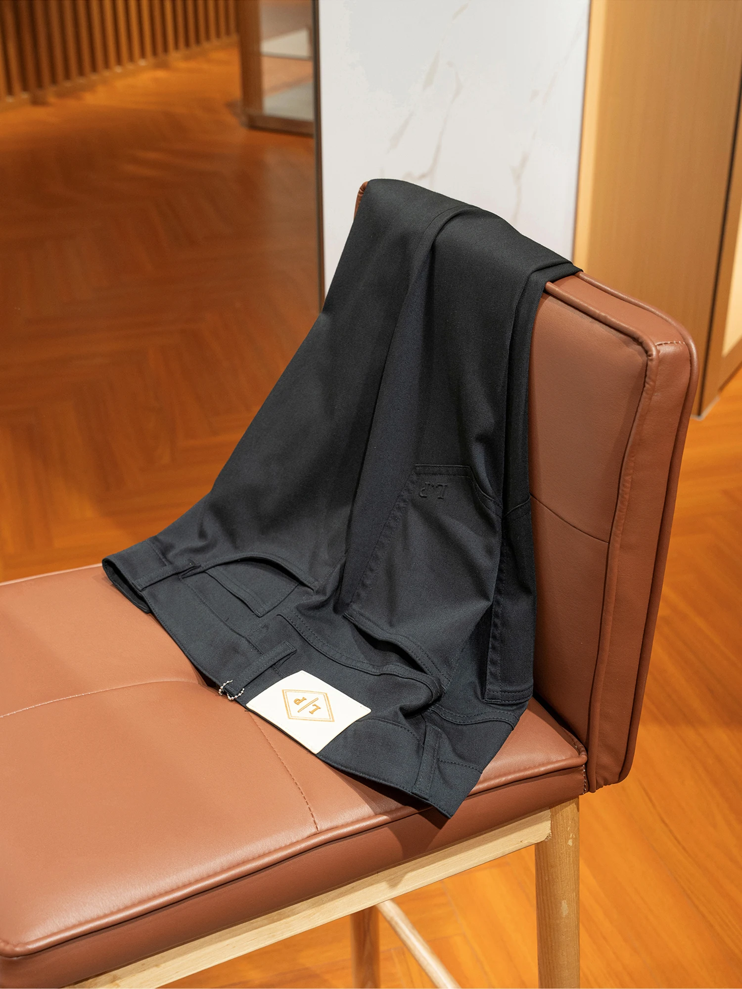 

Классические черные джинсы прямого кроя для мужчин, облегающие, с высокой эластичностью, из тонкого смесового винилового волокна и шелка, модные, городские, стильные