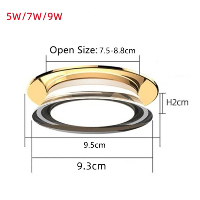 Kryształowe oświetlenie LED typu Downlight 5W 7W 9W 12W 15W Możliwość przyciemniania Wpuszczane oświetlenie punktowe LED Sypialnia Kuchnia