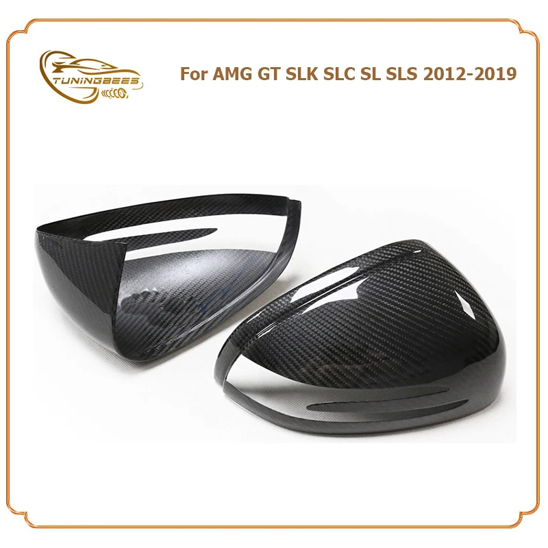 Para mercedes para benz para amg gt sl sl slk sls r172 r231 12 13 14 15 16 17 porta lateral de fibra carbono completa espelho retrovisor capa