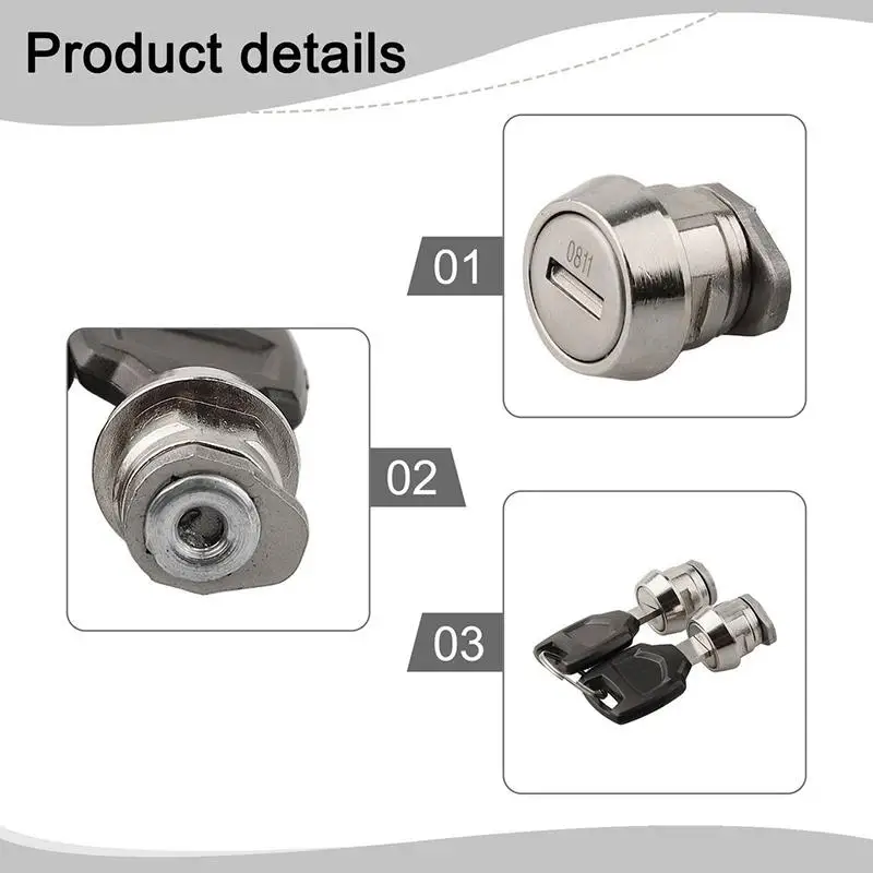 Motorcycle Trunk Swivel Latch 2PCS Easy Install Rear Upper Storage Box Accessory Fit for Most Motorbike Rear Trunks