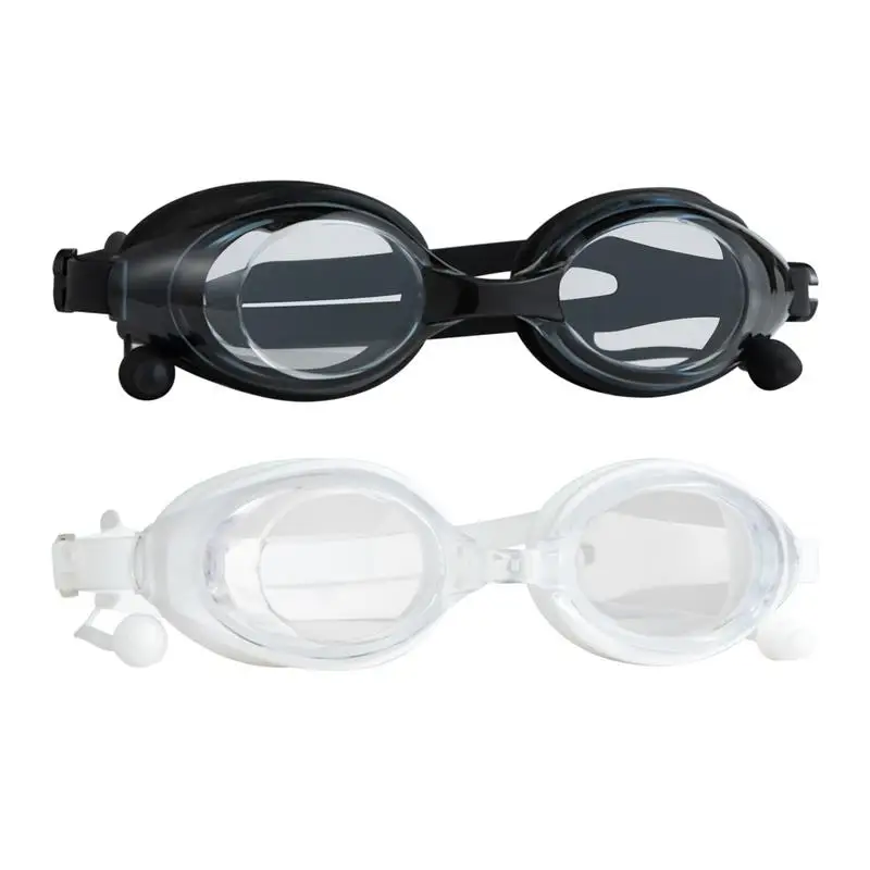 

Goggles For Swimming Anti-Fog HD Waterproof Goggles With Earplugs For Swim Wide View Full Protection Swimming No Leaking Glasses