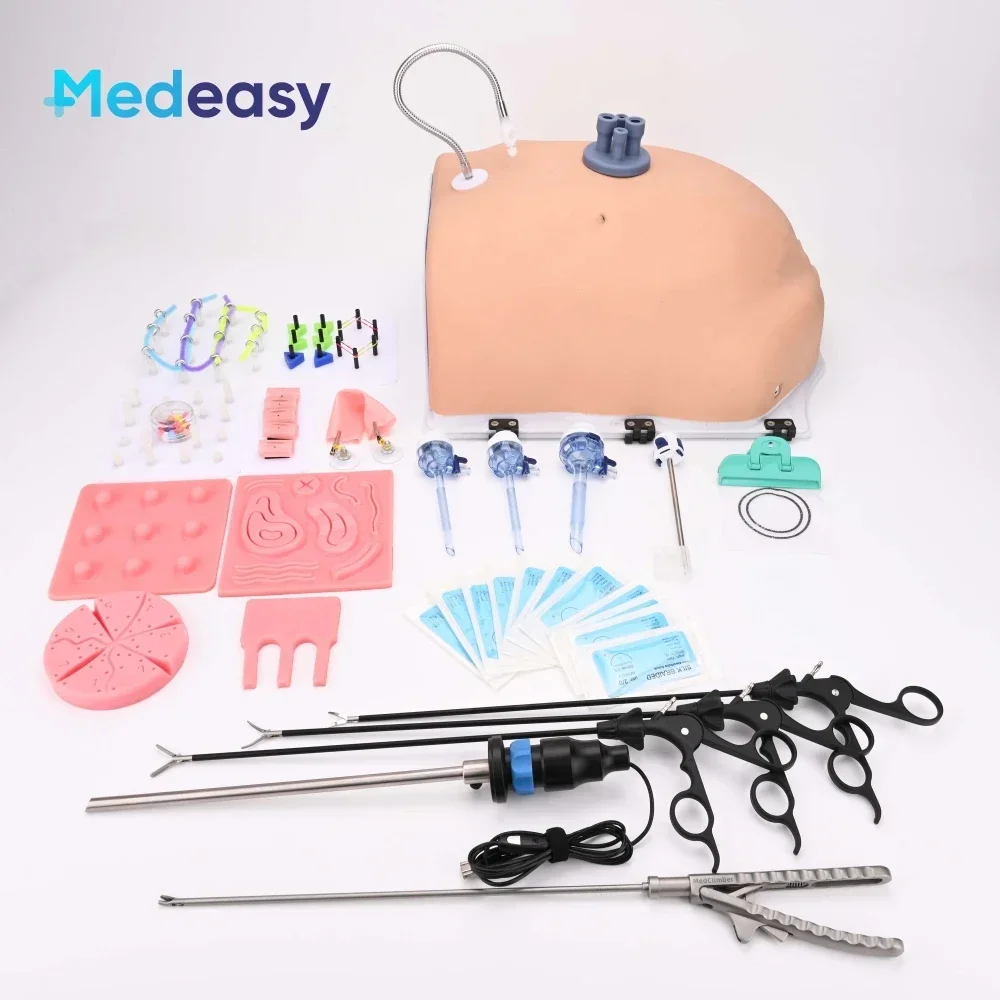 Abdominal full skin simulation, abdominal trainer with instruments,abdominal training simulator