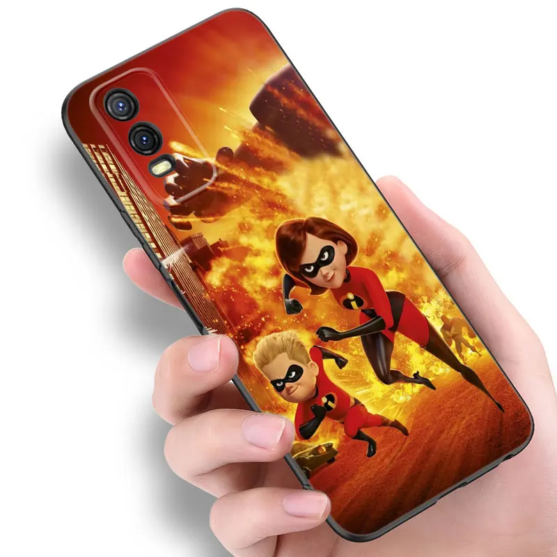 The Incredibles Black Silicone Phone Case For VIVO V27 V29 V30 Pro Y02 Y15 Y17 Y33 Y76 S Y27 Y55 Y78 5G Y16 Y21 Y22 Y35 Y36