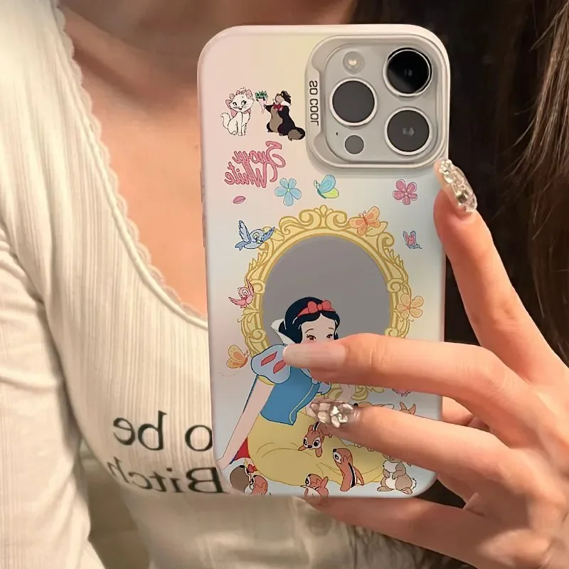 Disney Snow White Sleeping Beauty Princess Cute Phone Case For iPhone 15 14 13 12 11 Pro Max XR XS Max 7 8 Plus MINI Y2K Cover