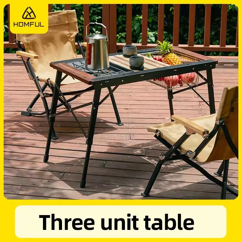 

Складной туристический стол HOMFUL IGT из алюминиевого сплава, многофункциональный, портативный, съемный, для пикника и барбекю.
