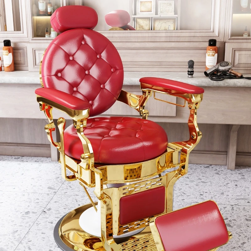 

Oil head chair, hair salon exclusive, foldable men's grooming and hair salon, shaving and vintage hair salon, lifting seat,