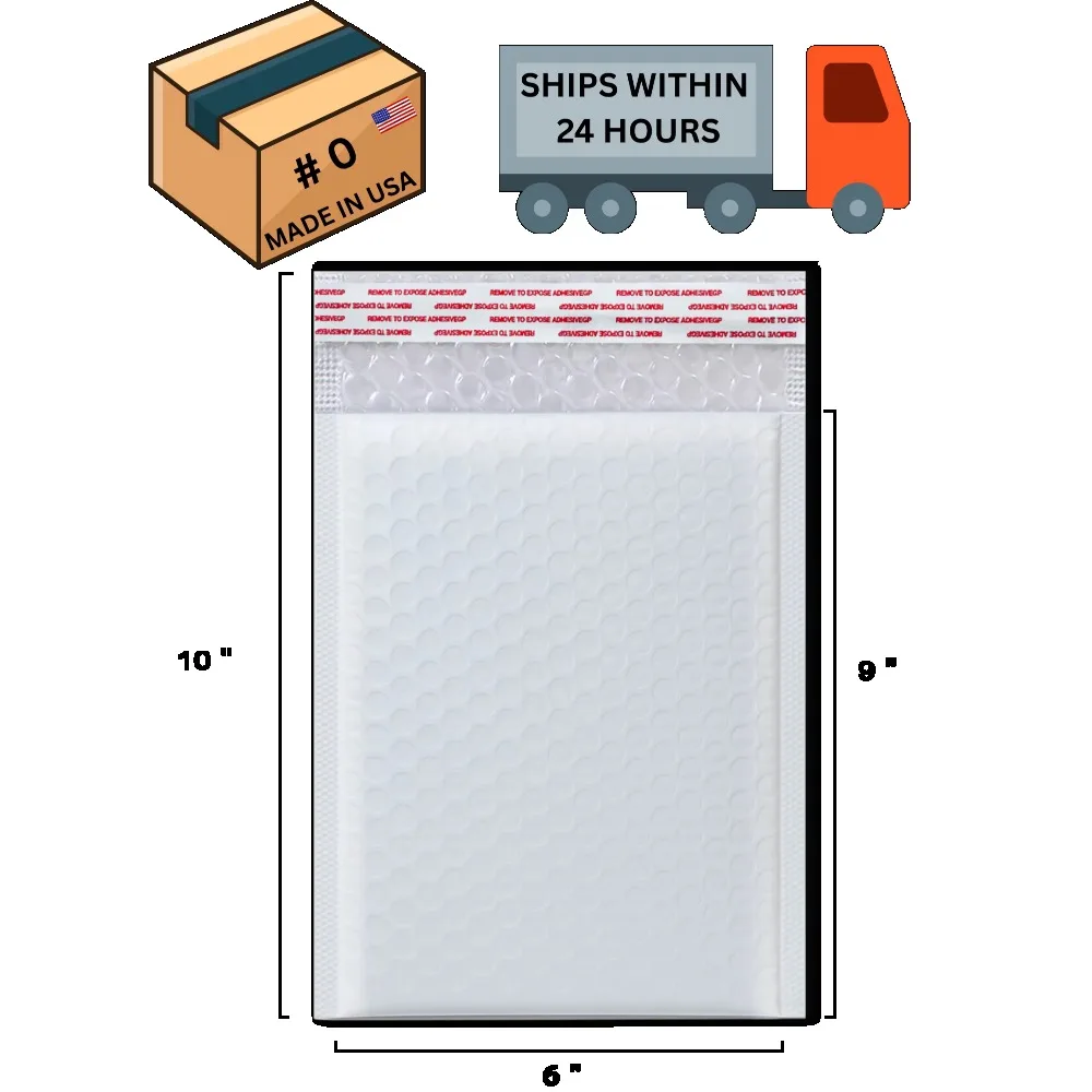 250pcs White Self-sealing Bubble Bags 0 6x10in 4 Mil Polyethylene Bubble Mailing Bags, Lightweight and Durable Padded Envelopes, Mailing Shipping Bags, Cartons