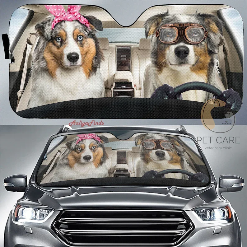 

Australian Shepherd Auto Sun Shade Gift Ideas 2022 Auto parts printing is suitable for most car sunshades