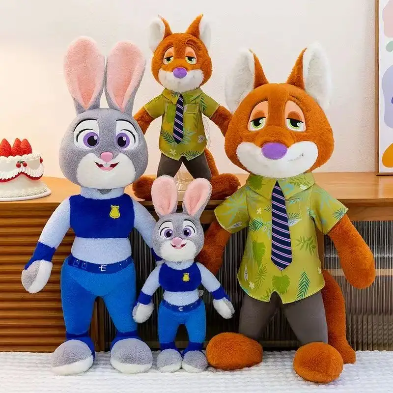 

Disney 30cm-40cm Kawaii Zootopia Nick Wilde Judy Hopps Plush Doll Toy Anime New Sofa Room Decoration Children's Birthday Gift