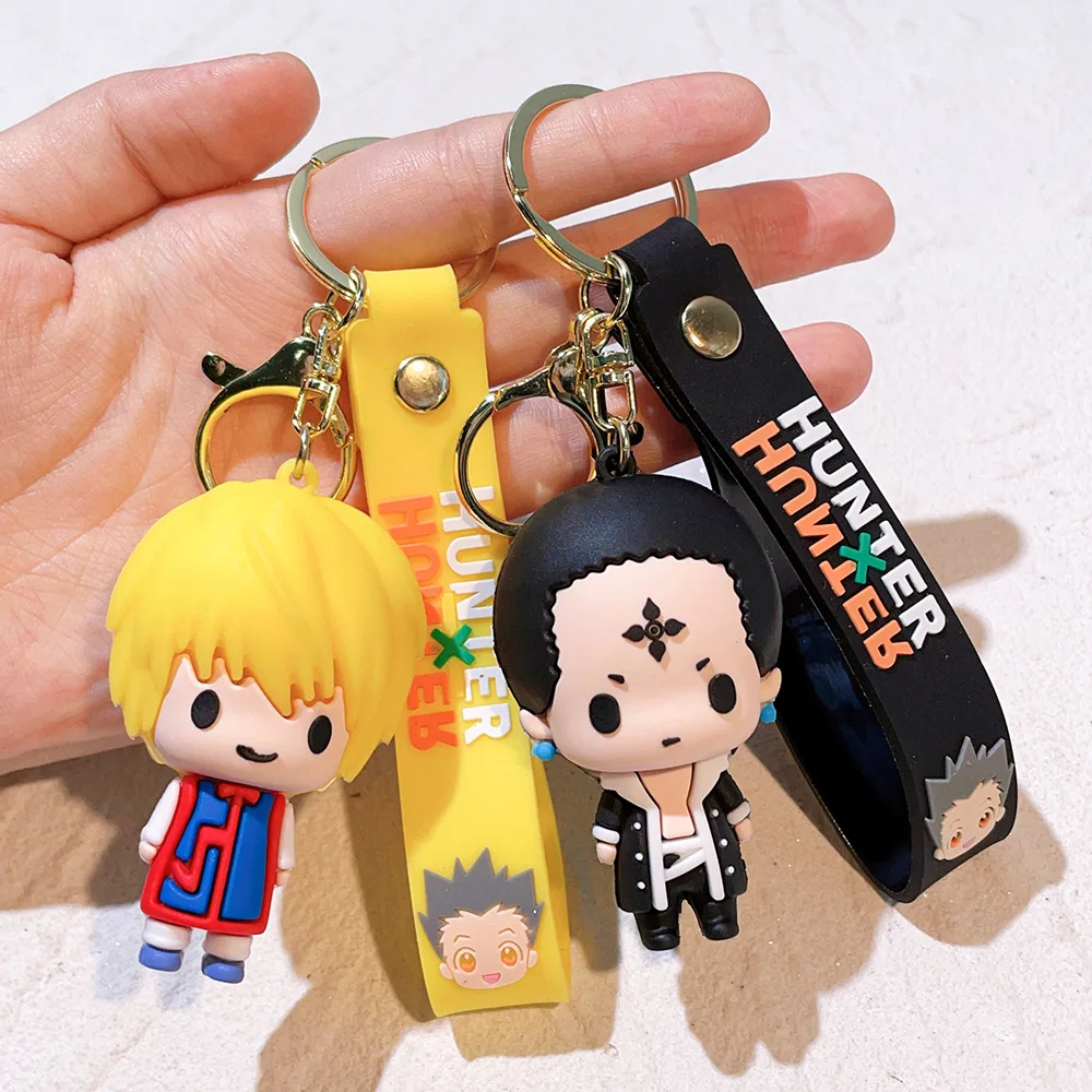 Porte-clés Anime Hunter X Hunter Cosplay Killua Kurapika, pendentif en résine, porte-clés pour voiture, sac, bijoux, accessoires, vente en gros 3