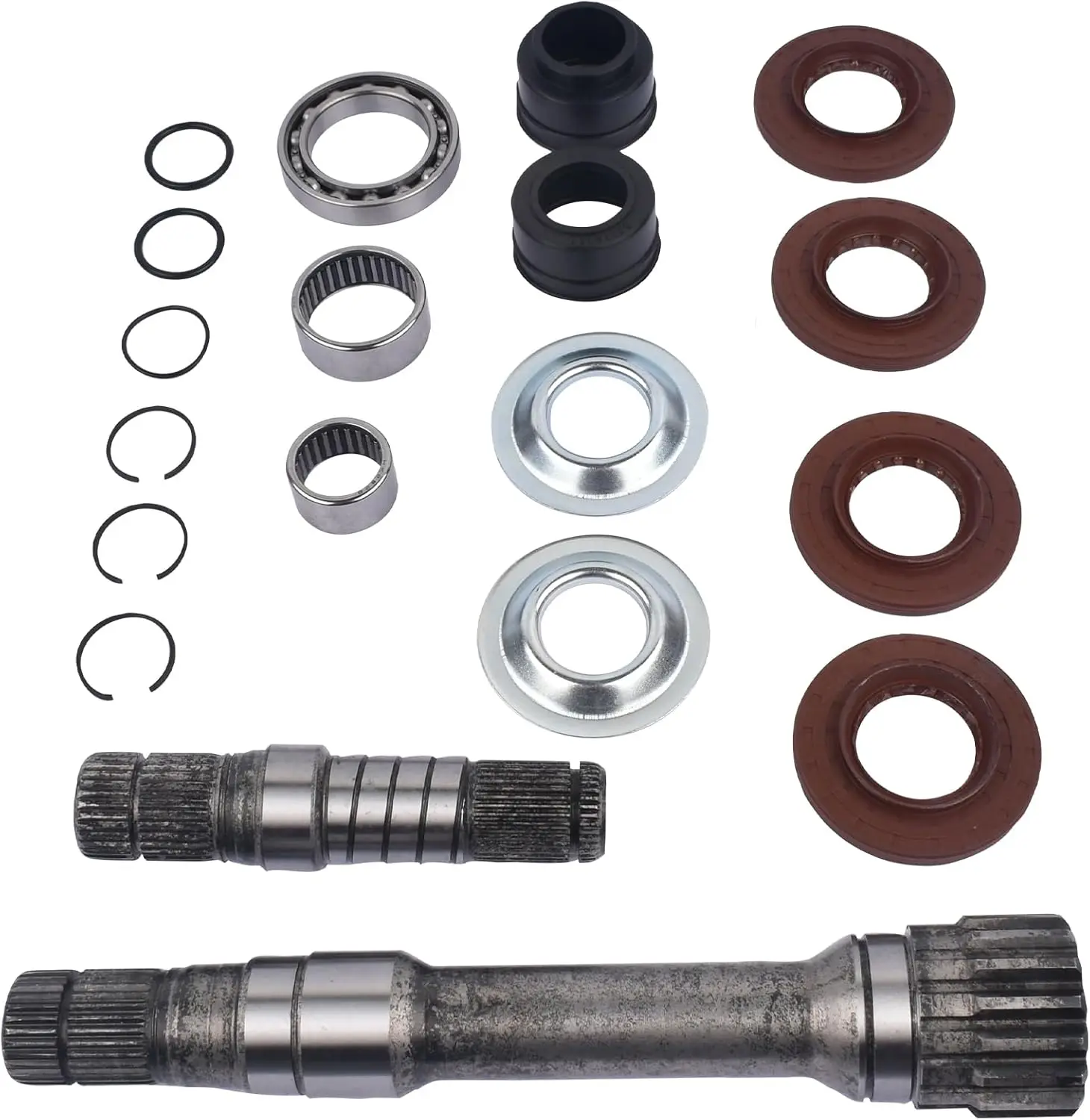 68257420AG 68139992AA Upgraded Front Differential Axle Intermediate Shaft Inner Shaft Kit Compatible with 2012-2018 RAM 1500