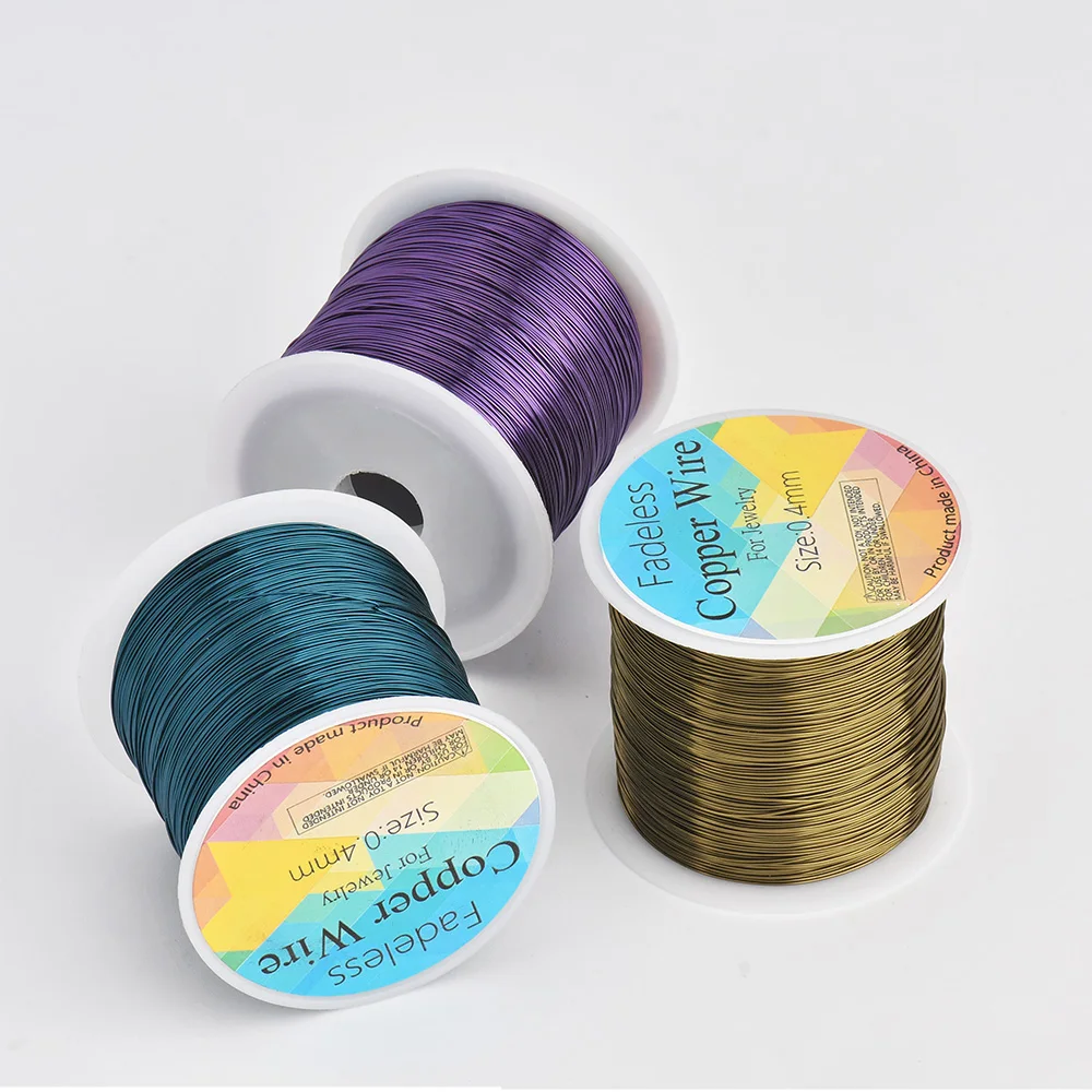 100M/roll Copper Wire 0.3/0.4/0.5mm Beading Cord DIY For Jewelry Making Accessories