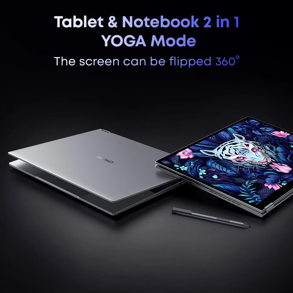 Chuwi freebook laptop processador i3-1215U/n100 13.5 "tela ips 2 em 1 laptop tablet pc 12gb ram 512gb ssd suporte stylus