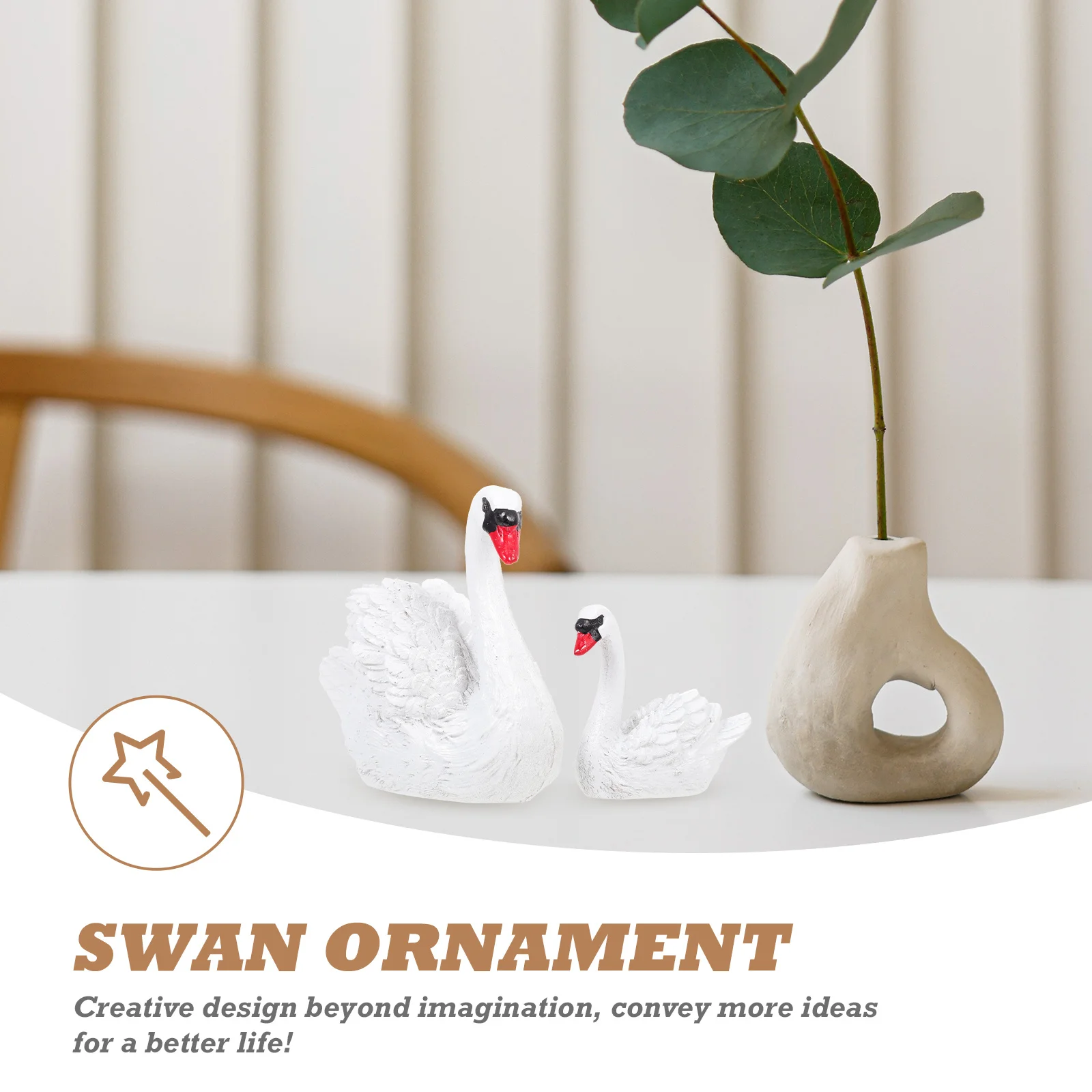 

Statue Swan Ornament Wedding Decor Decorations Simulation Resin Crafts Figurines Table Ornaments