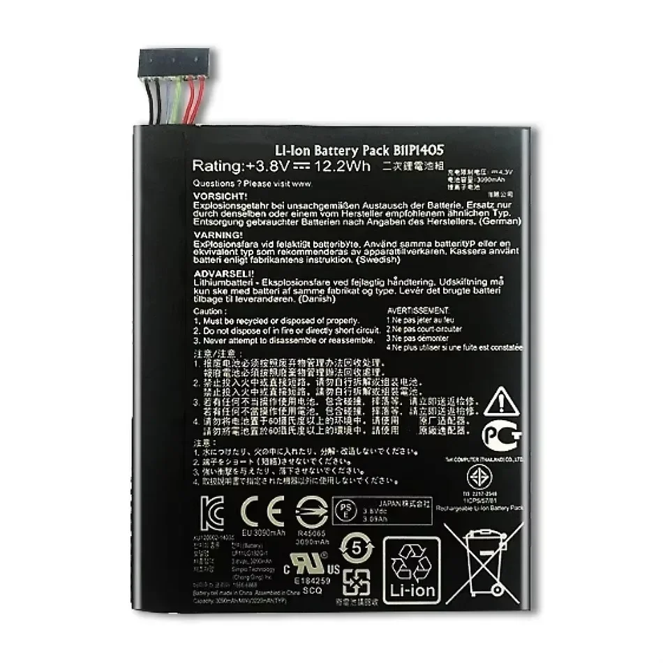 Batterie pour tablette ASUS MeMO Pad 7 ME70CX K01A, B11P1405, 3090mAh