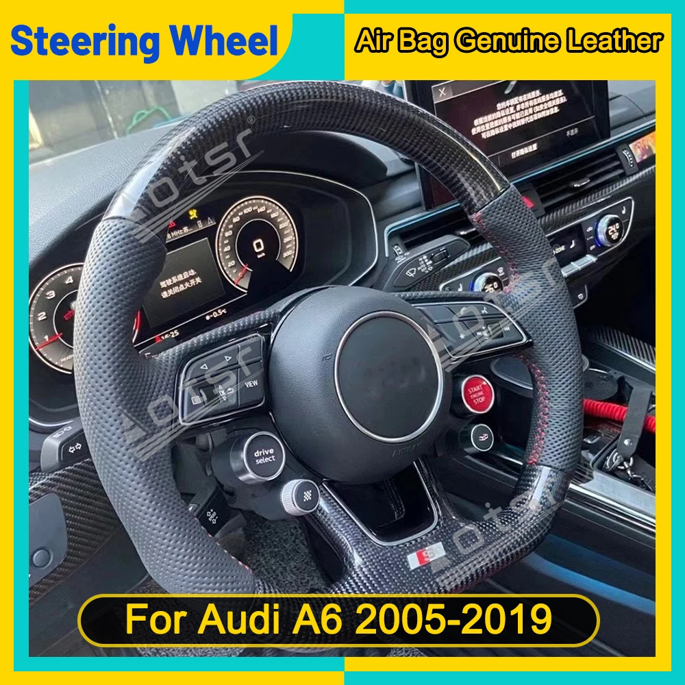 Car Steering Wheel ForAudi A6 2005-2019 Automotive Interior Part Auto Modification Direction Control Handle Navigation Accessary