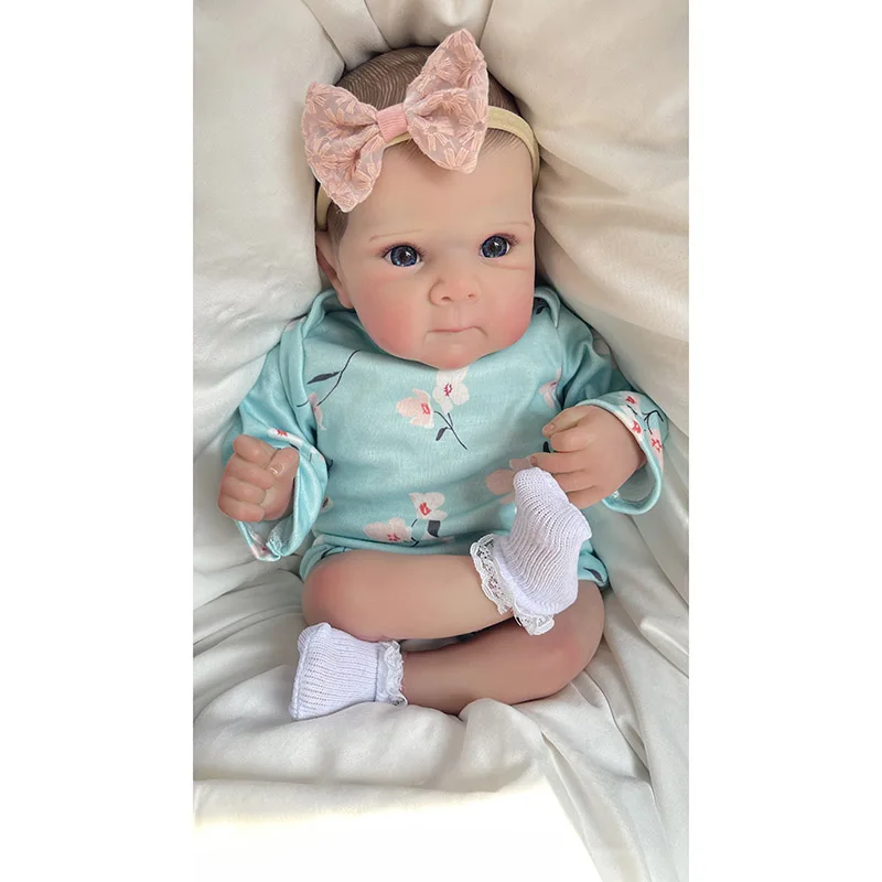 45 دمى ريبورن بيتي تاتش ناعمة نابضة بالحياة ثلاثية الأبعاد من الجلد فينيس مع رسم شعر يدوي للأطفال